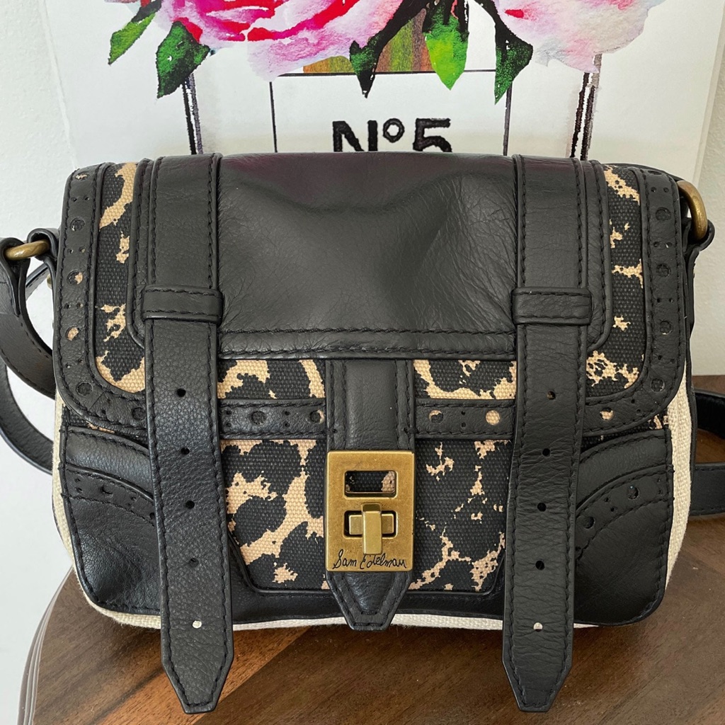 Sam Edelman Cecile Crossbody Leather Leopard Print Bag